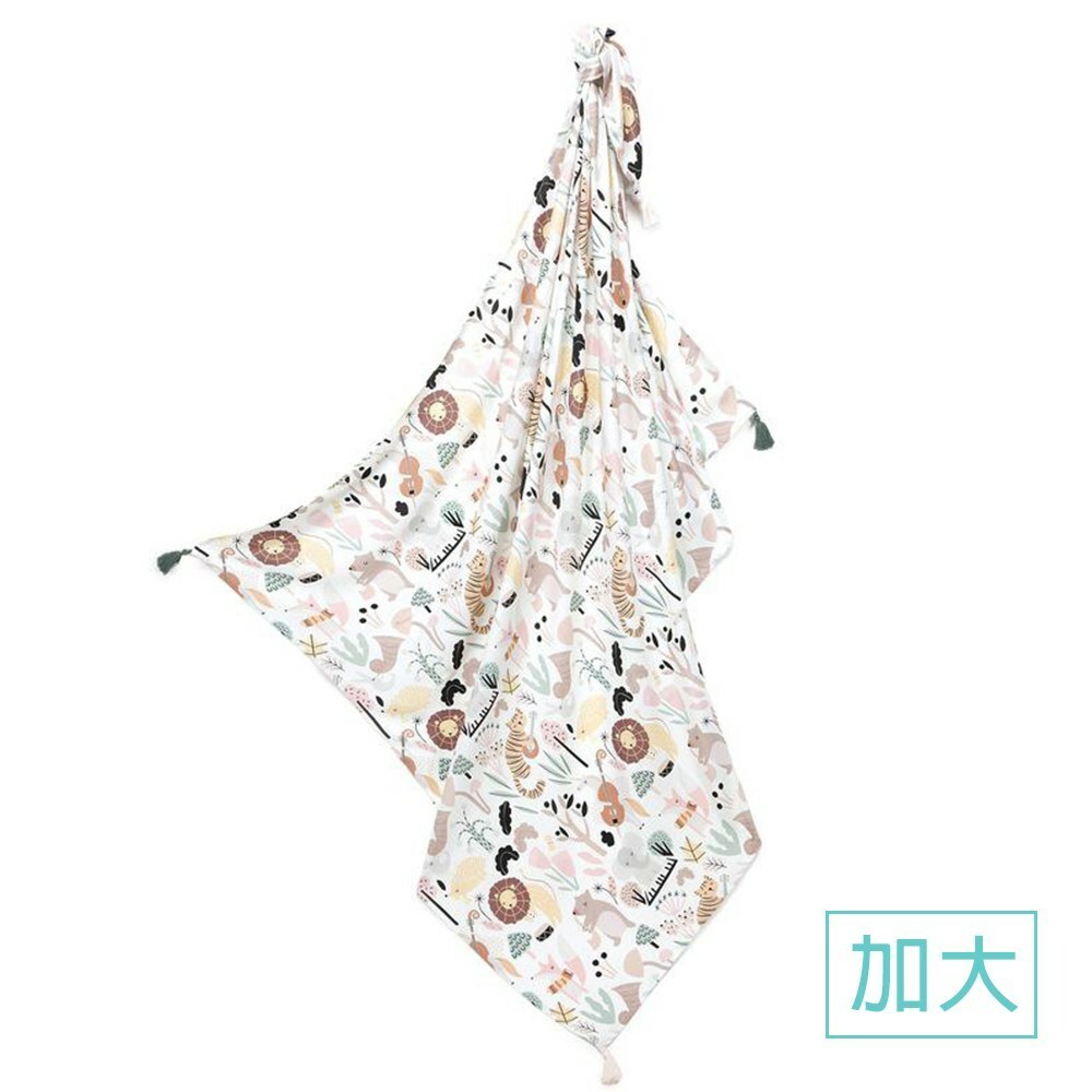 La Millou波蘭 竹纖涼感巾加大(140x110cm)｜抗菌包巾｜動物交響樂