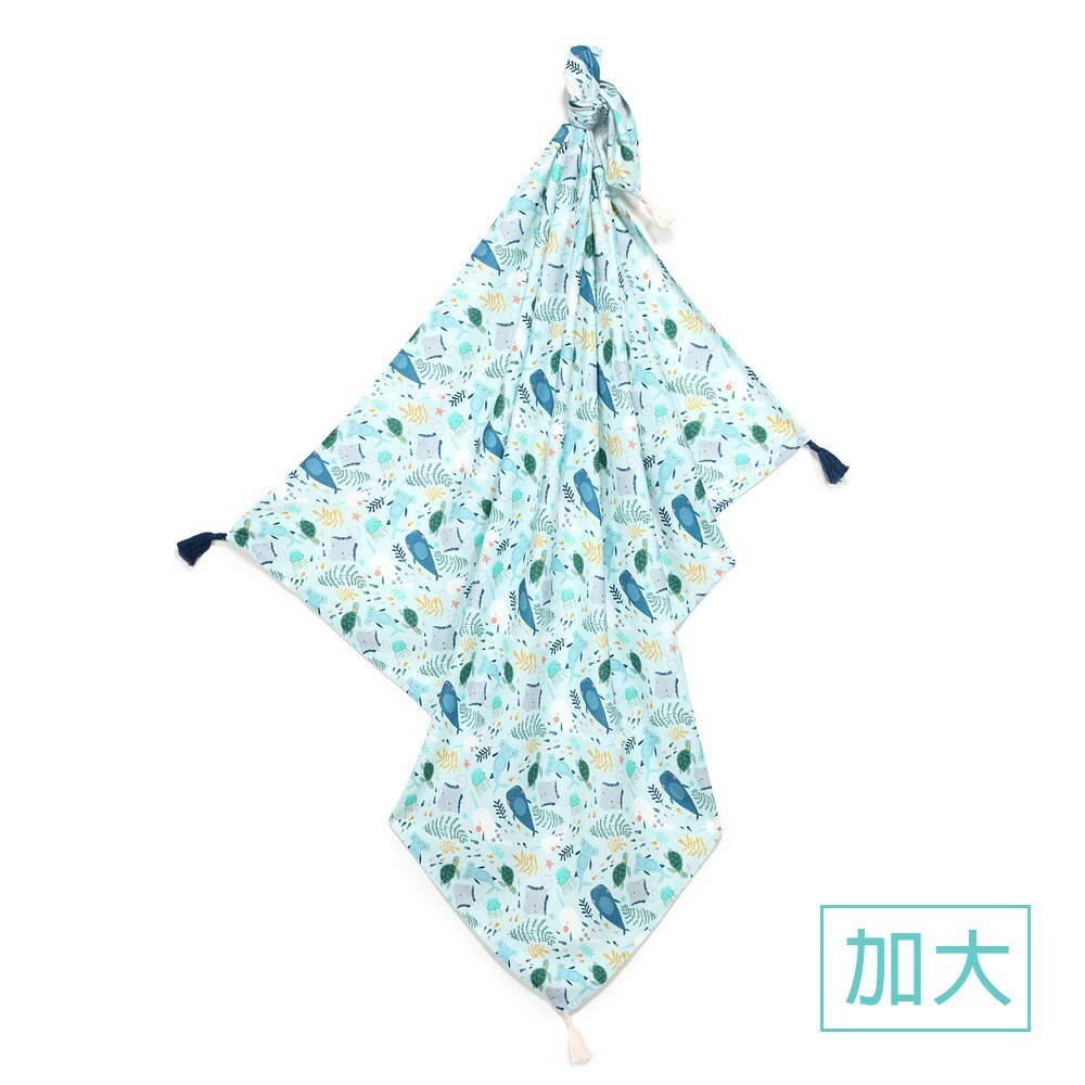 La Millou波蘭 竹纖涼感巾加大(140x110cm)｜抗菌包巾｜海底總動員