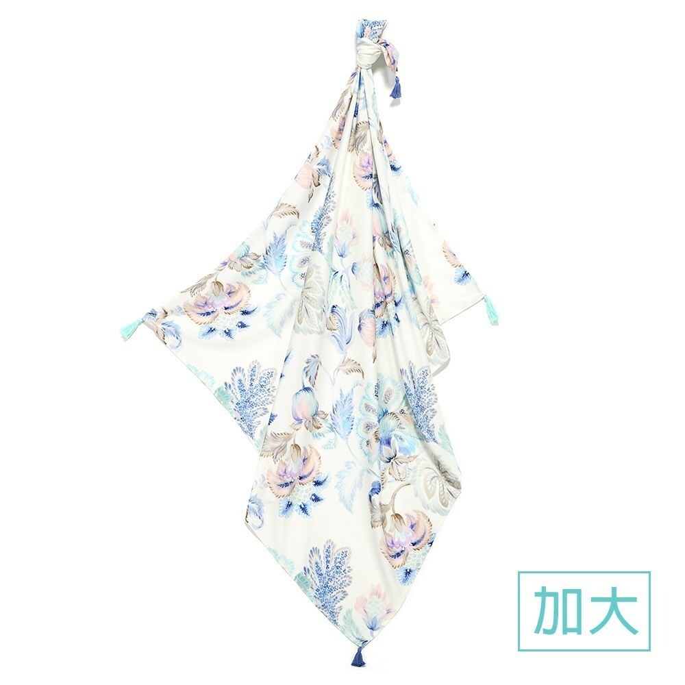 La Millou波蘭 竹纖涼感巾加大(140x110cm)｜抗菌包巾｜希臘紫鳶花