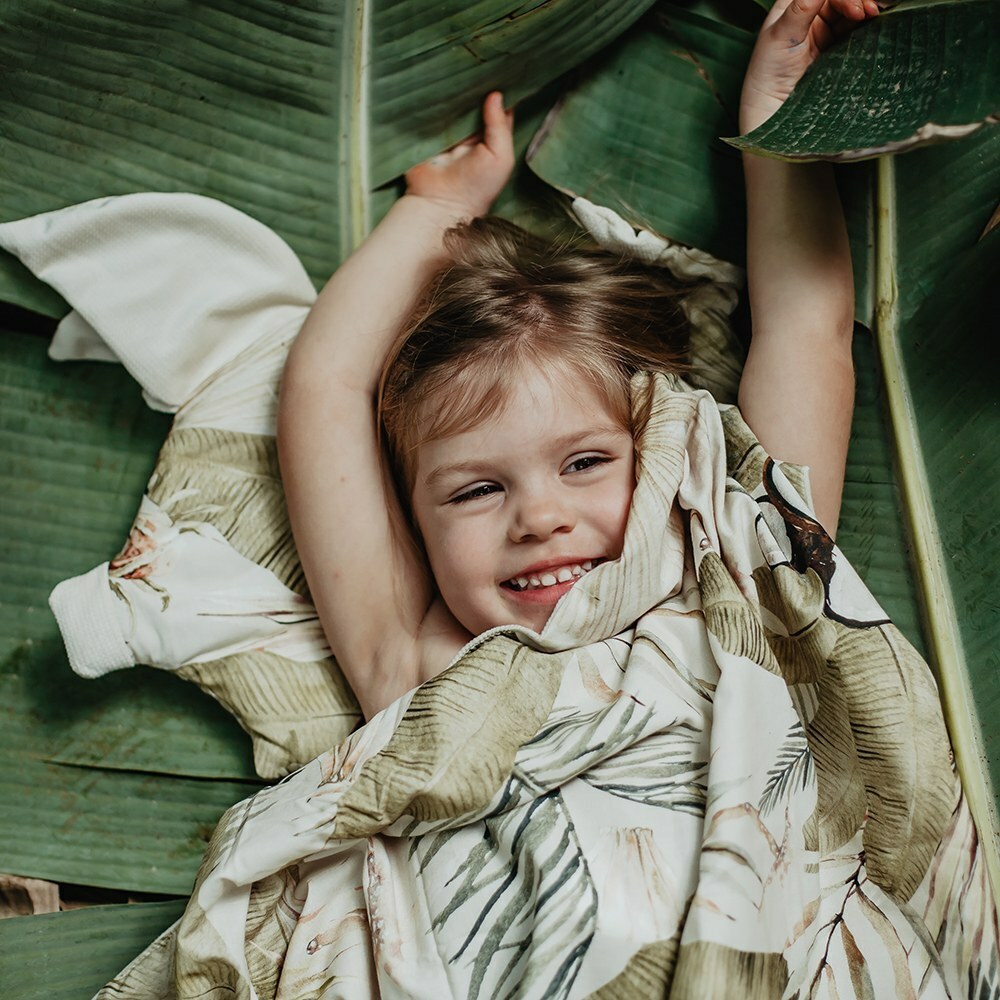 La Millou波蘭 竹纖涼感巾加大(140x110cm)｜抗菌包巾｜棕櫚可可樹