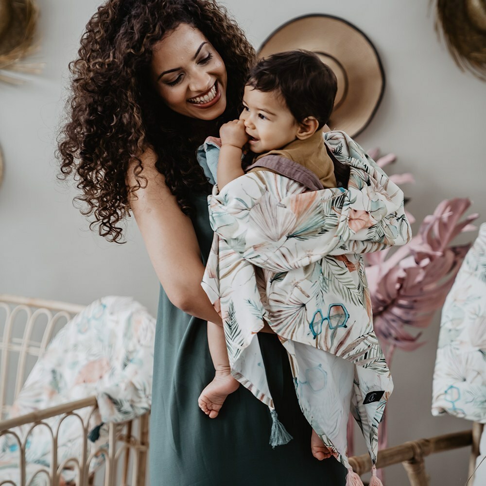 La Millou波蘭 竹纖涼感巾加大(140x110cm)｜抗菌包巾｜棕櫚女孩