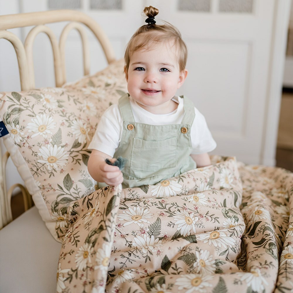 La Millou波蘭 竹纖涼感巾加大(140x110cm)｜抗菌包巾｜浪漫雛菊