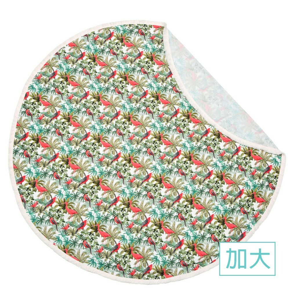 La Millou波蘭 竹纖涼感巾加大款圓形流蘇｜抗菌包巾｜熱情火鳥