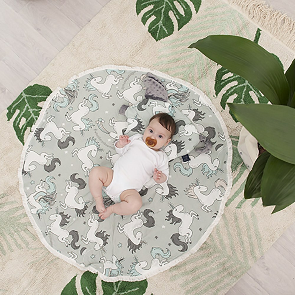 La Millou波蘭 竹纖涼感巾加大款圓形流蘇｜抗菌包巾｜棕櫚女孩