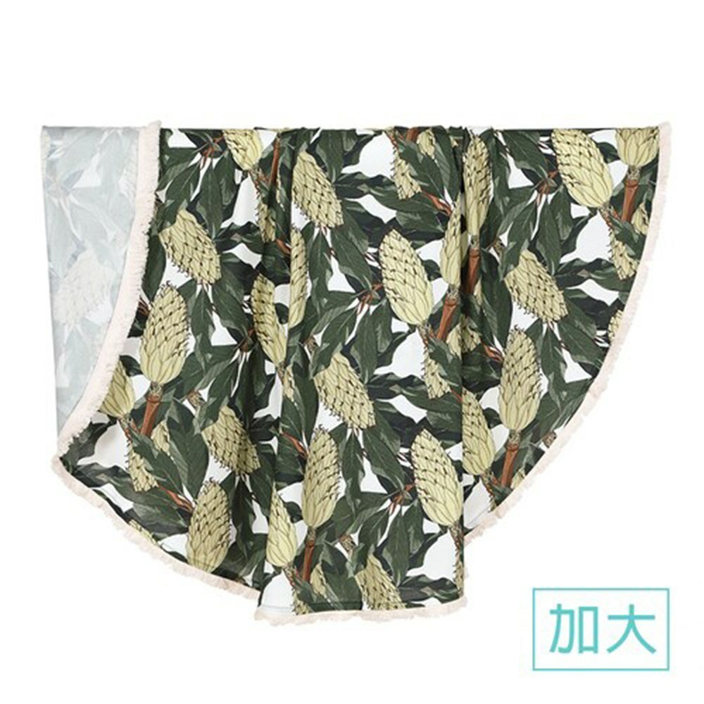 La Millou波蘭 竹纖涼感巾加大款圓形流蘇｜抗菌包巾｜木蘭時光