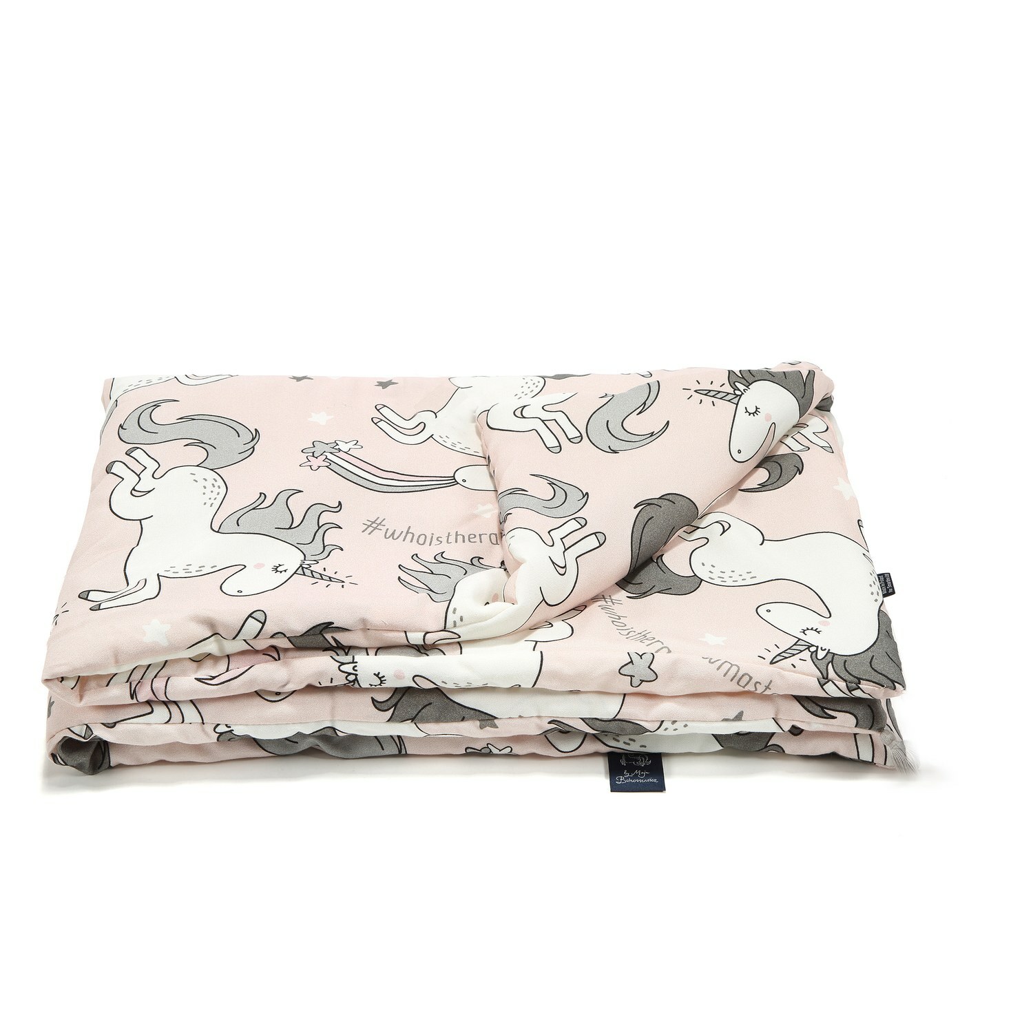 La Millou波蘭 竹纖涼感被(140x110cm)｜抗菌被｜無流蘇簡約質感｜童話獨角獸(粉底)