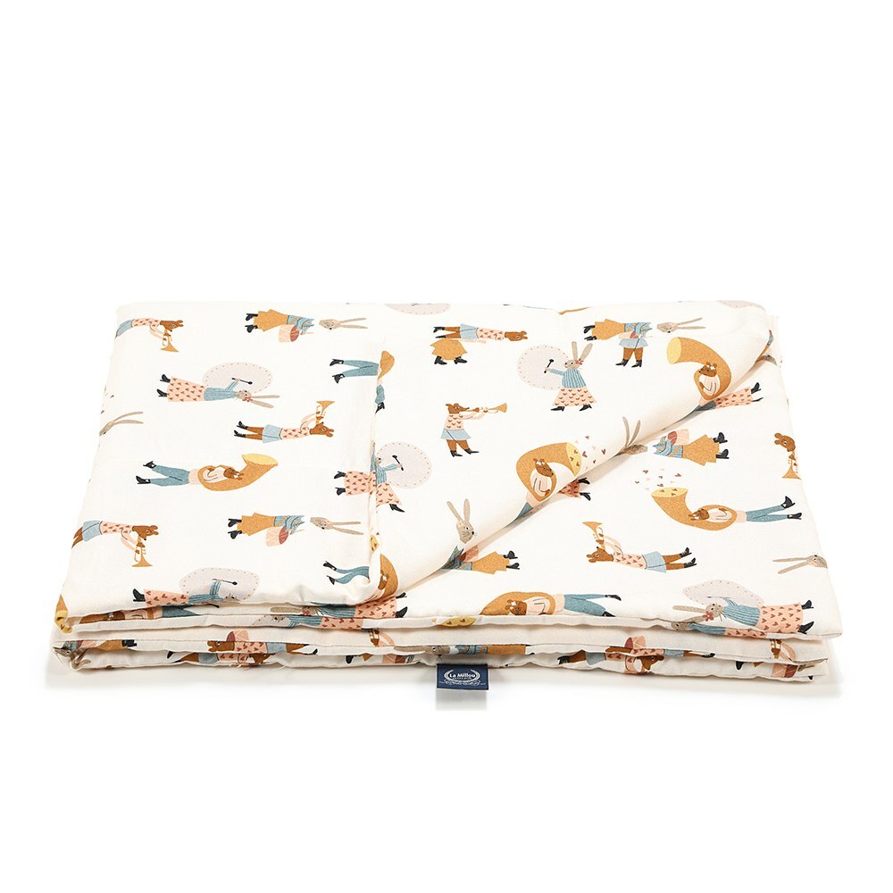 La Millou波蘭 竹纖涼感被(140x110cm)｜抗菌被｜無流蘇簡約質感｜兔兔演奏家(粉)