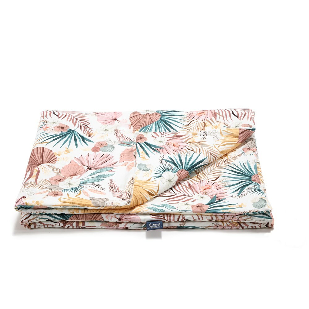 La Millou波蘭 竹纖涼感被(140x110cm)｜抗菌被｜無流蘇簡約質感｜棕櫚美妍花