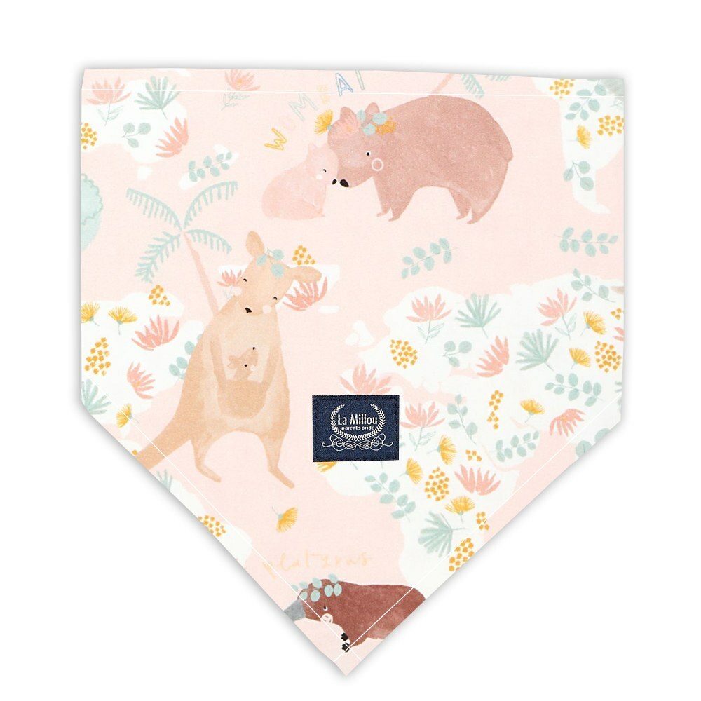 La Millou波蘭 竹纖涼感口水兜｜抗菌口水兜｜澳洲森友會(粉底)