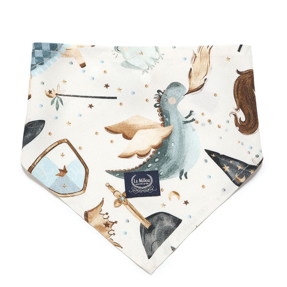 La Millou波蘭 竹纖涼感口水兜｜抗菌口水兜｜仙履奇緣(藍底)