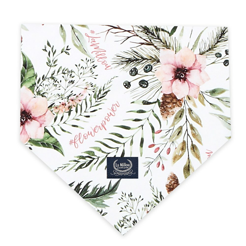 La Millou波蘭 竹纖涼感口水兜｜抗菌口水兜｜伯爵粉茶花