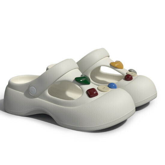 Hot selling beach Baotou hole-in-the-wall slippers [beige] [size 36-41] (please contact customer service to confirm the delivery size after placing the order)