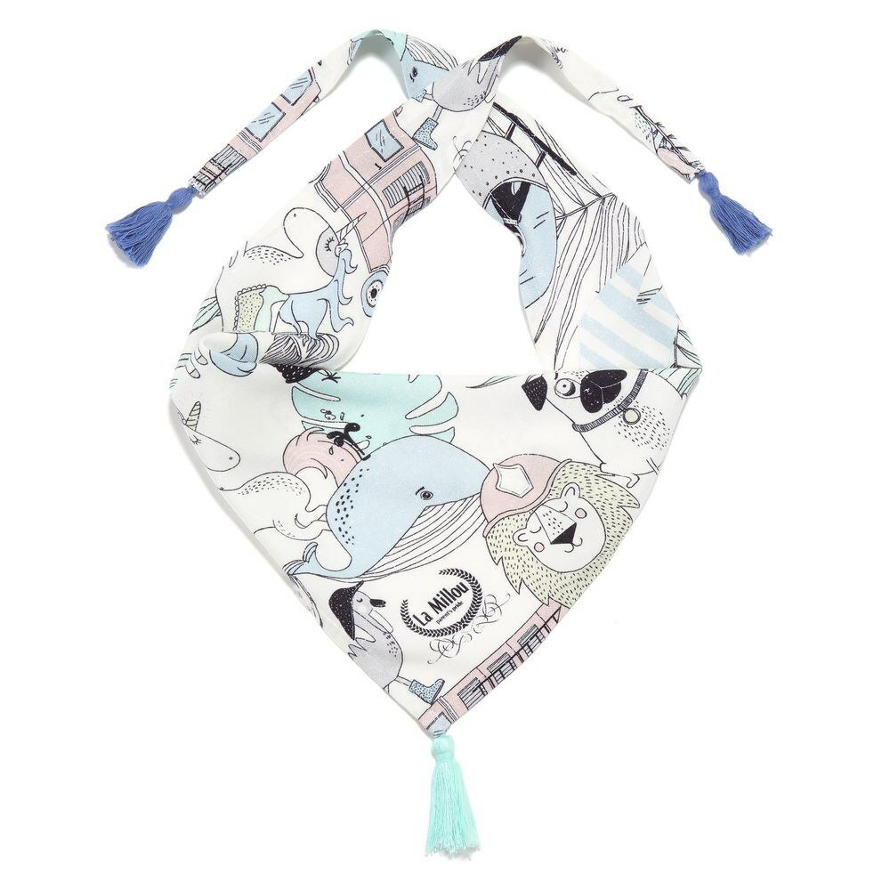 La Millou波蘭 竹纖涼感口水兜流蘇綁帶款｜抗菌口水兜｜La Millou Family II