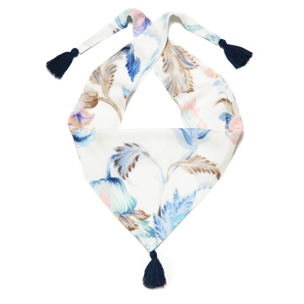 La Millou波蘭 竹纖涼感口水兜流蘇綁帶款｜抗菌口水兜｜希臘紫鳶花