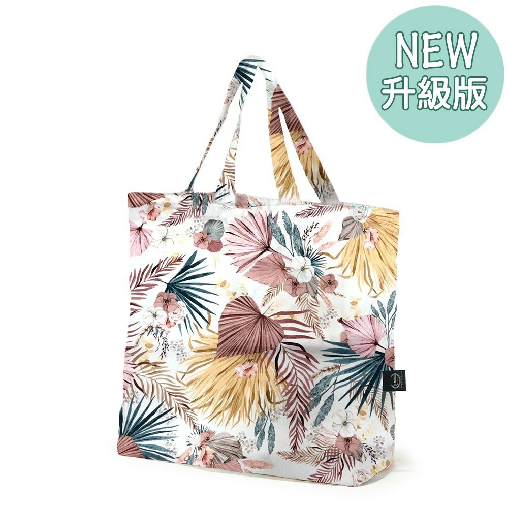 La Millou波蘭 FEERIA 多功能時尚媽媽束口購物袋｜棕櫚美妍花