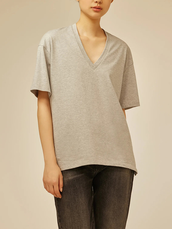 Semicouture V領前短後長上衣