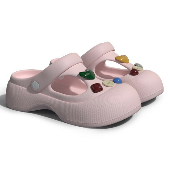 Hot selling beach Baotou hole-in-the-wall slippers [pink] [size 36-41] (please contact customer service to confirm the delivery size after placing the order)