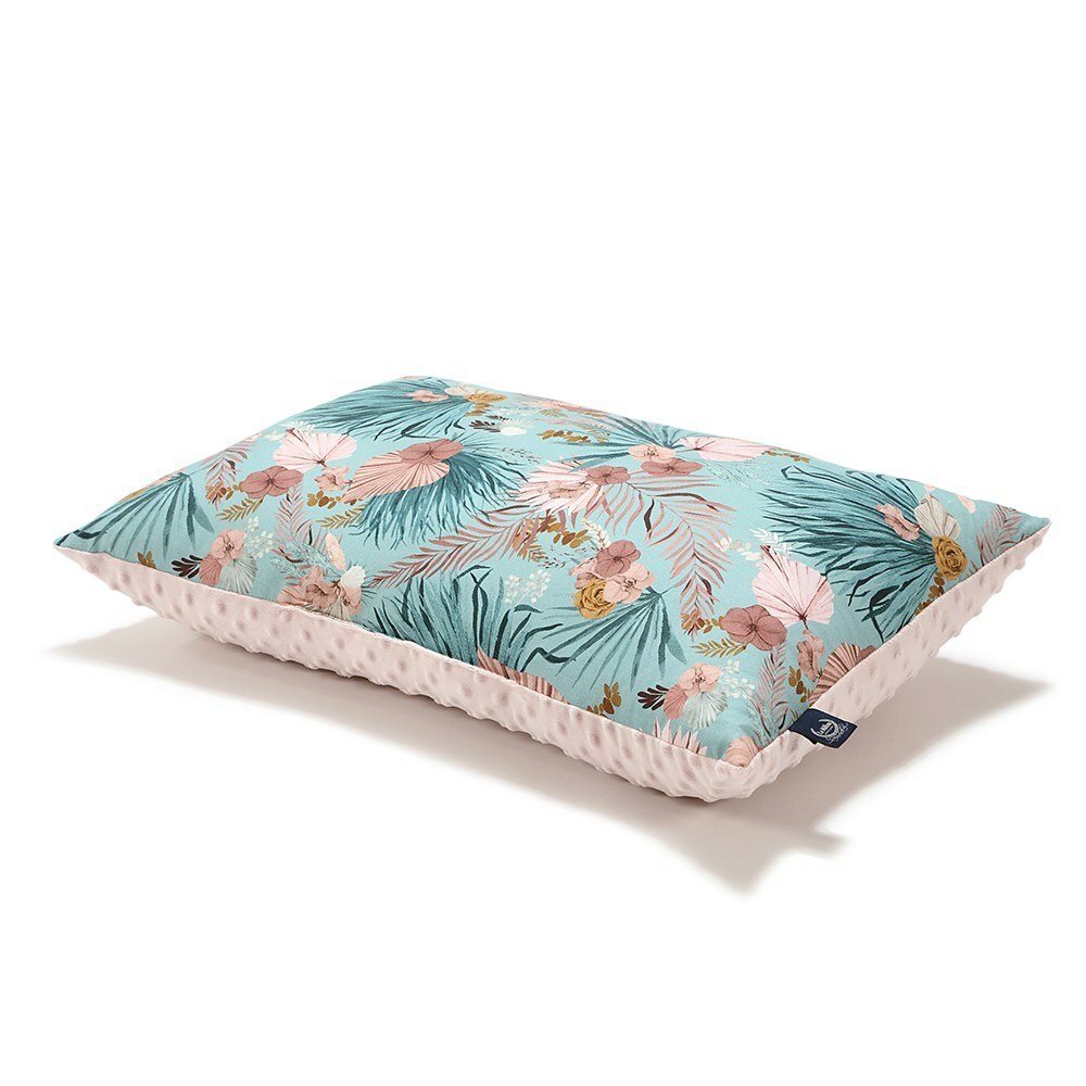 La Millou波蘭 豆豆大枕心｜棕櫚美妍花(綠底)｜煙燻櫻花粉