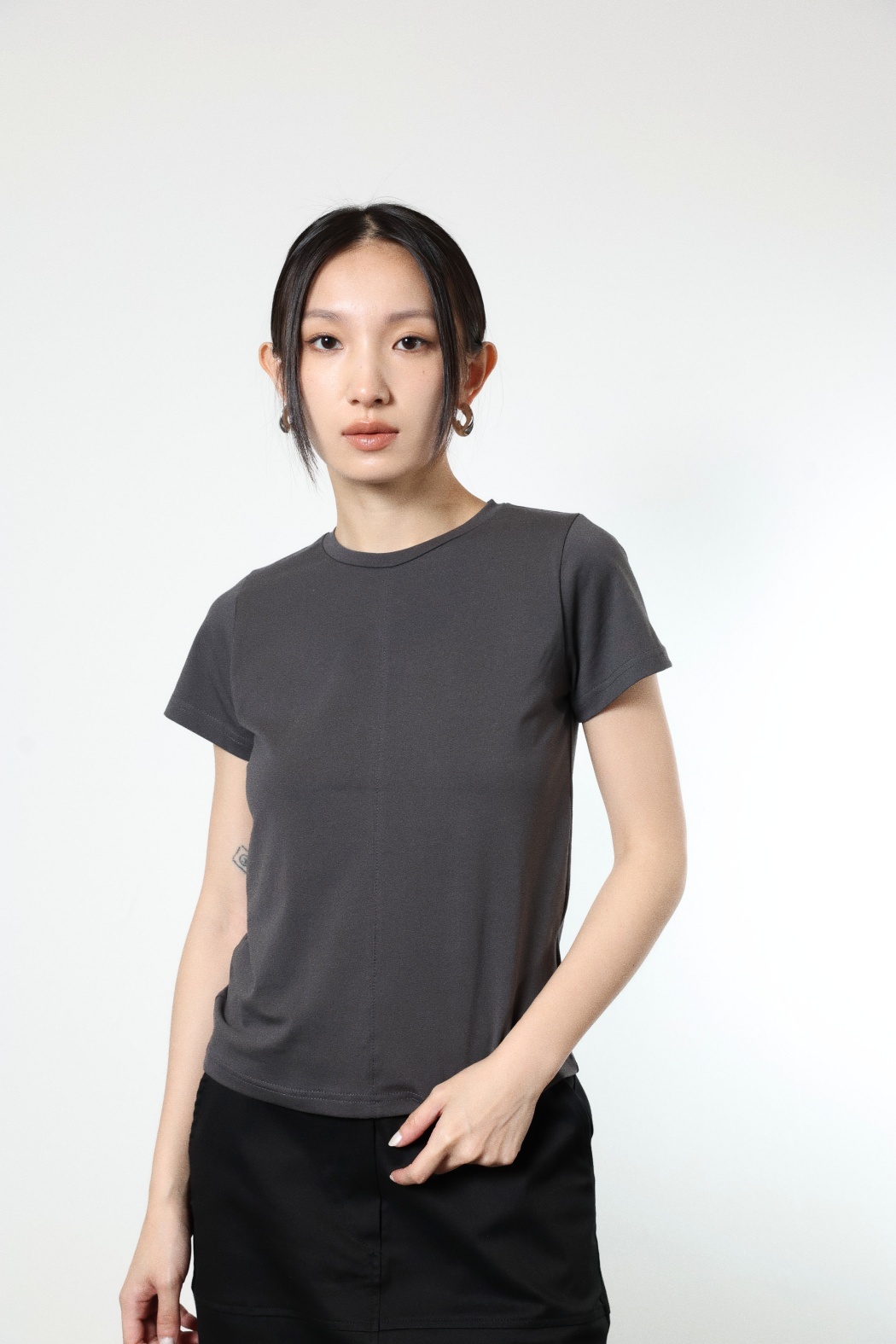 包色款中線短踢-鐵灰