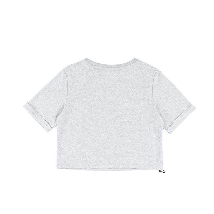 NCAA純棉印花短袖上衣,灰/黑,  下擺抽繩,草寫NCAA呈現休閒感搭配 74221121