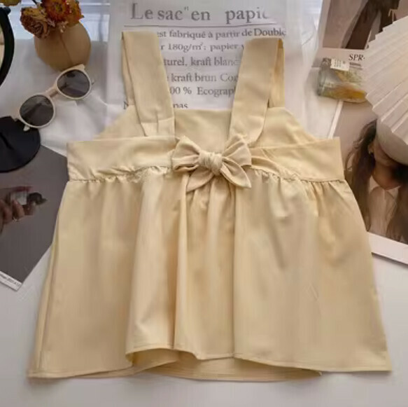 Back Bow Doll Shirt Vest (Yellow) [One Size]