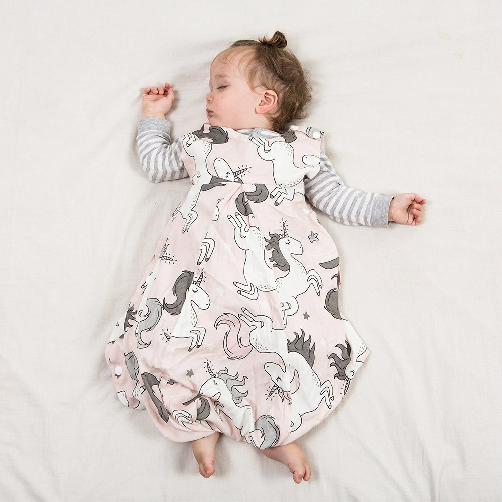 La Millou波蘭 抗菌竹纖涼感防踢被/防踢背心分腿扣(70cm)｜動物探險隊(粉底)