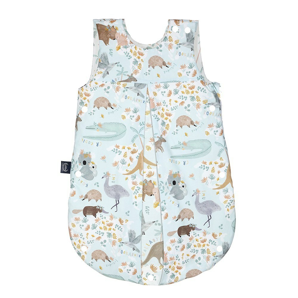 La Millou波蘭 抗菌竹纖涼感防踢被/防踢背心分腿扣(70cm)｜澳洲森友會(藍底)