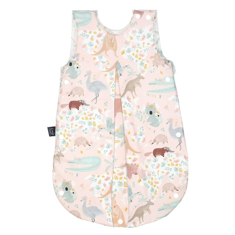 La Millou波蘭 抗菌竹纖涼感防踢被/防踢背心分腿扣(70cm)｜澳洲森友會(粉底)