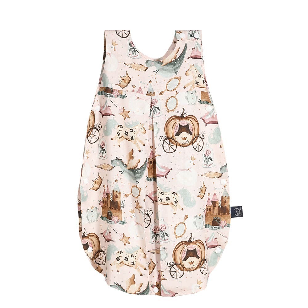 La Millou波蘭 抗菌竹纖涼感防踢被/防踢背心分腿扣(70cm)｜仙履奇緣(粉底)