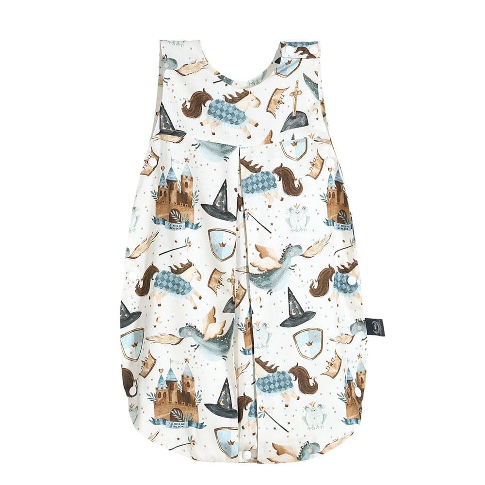 La Millou波蘭 抗菌竹纖涼感防踢被/防踢背心分腿扣(70cm)｜仙履奇緣(藍底)