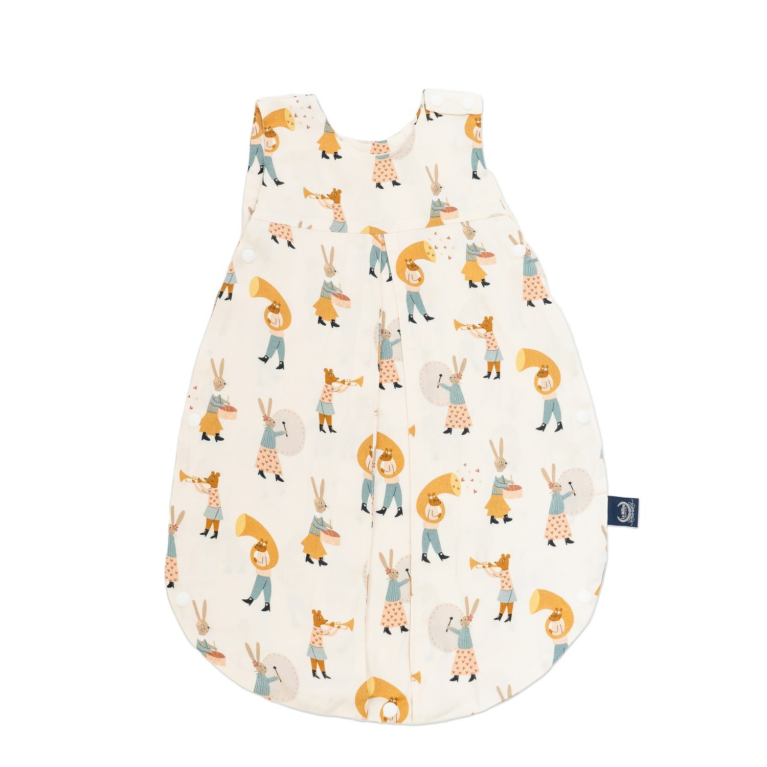 La Millou波蘭 抗菌竹纖涼感防踢被/防踢背心分腿扣(70cm)｜兔兔演奏家(粉)