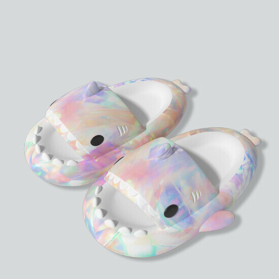 Hot Selling Shark Couple Anti-Slip Slippers [Liu Guang White] [36-45 Sizes] (Please contact customer service to confirm the delivery size after placing the order)