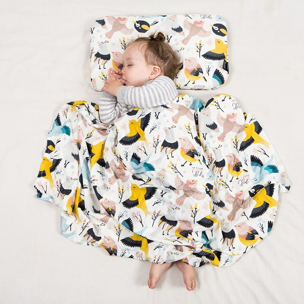 La Millou波蘭 竹纖涼感小童方枕(30x50cm)｜抗菌枕｜星空胖柯基(藍底)