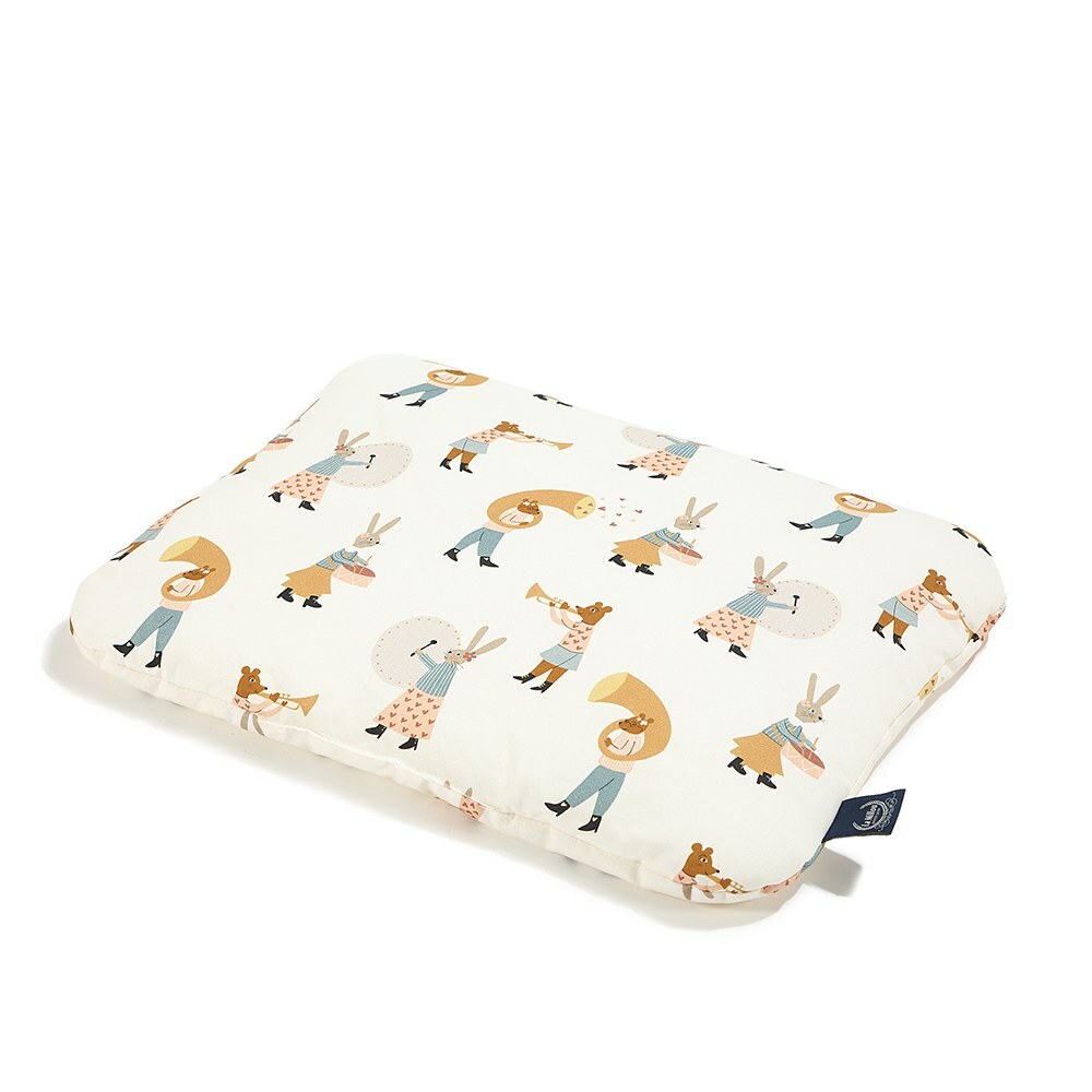 La Millou波蘭 竹纖涼感小童方枕(30x50cm)｜抗菌枕｜兔兔演奏家(粉)