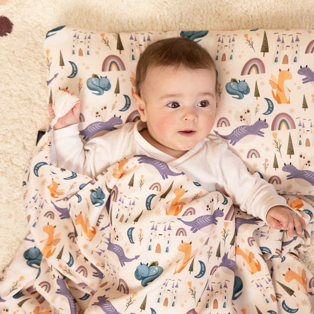 La Millou波蘭 竹纖涼感小童方枕(30x50cm)｜抗菌枕｜肚肚胖火龍