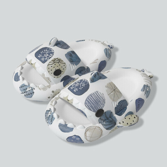 Hot selling shark couple anti-slip slippers [small round shark blue] [size 36-45] (please contact customer service to confirm the delivery size after placing the order)