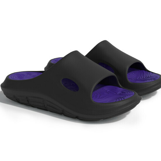 Hot selling double color matching sports slippers [black and purple] [size 39-44] (please contact customer service to confirm the delivery size after placing the order)