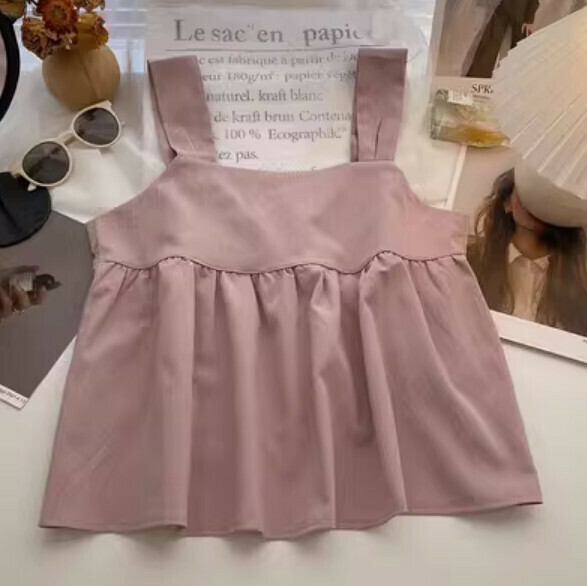 Back Bow Doll Shirt Vest (Pink) [One Size]