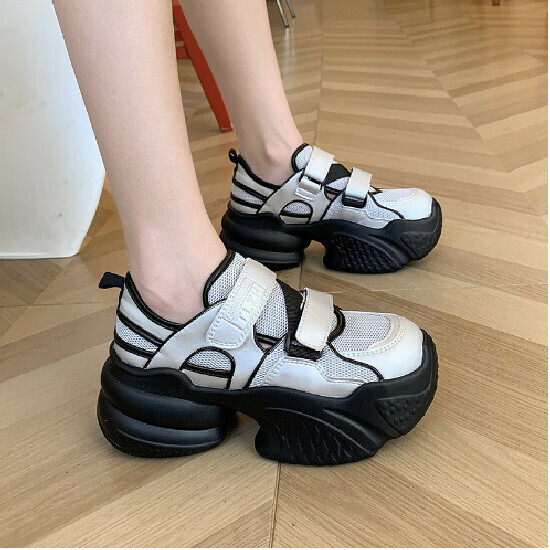 熱賣鏤空老爹鞋【銀色】【34-39碼】(下單後請聯絡客服確認發貨尺碼)