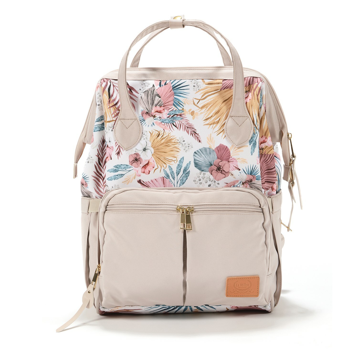 La Millou波蘭 DOLCE VITA 杜絲時尚媽媽後背包｜棕梠美妍花