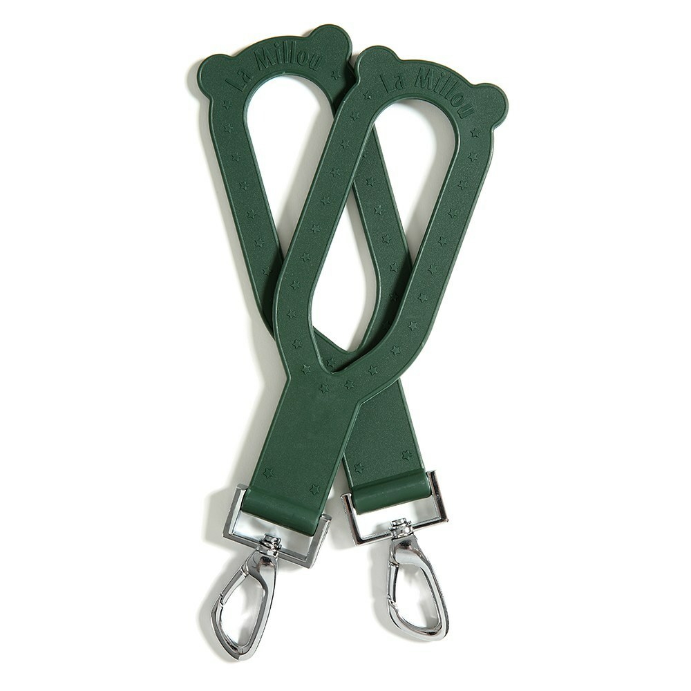 La Millou波蘭 DOLCE VITA 杜絲時尚熊耳掛環(橡膠款)｜墨綠