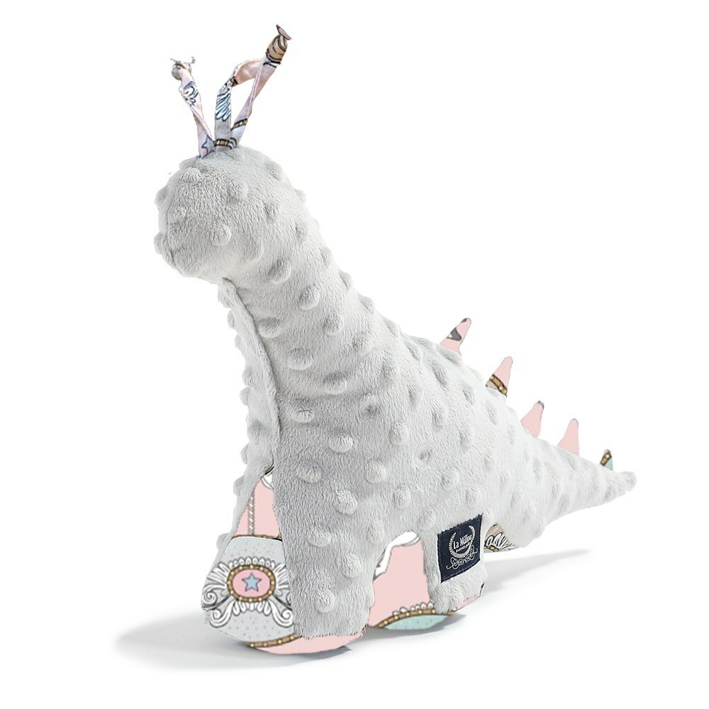 La Millou波蘭 豆豆恐龍玩偶｜旋轉小木馬(粉底)｜牛奶星空灰