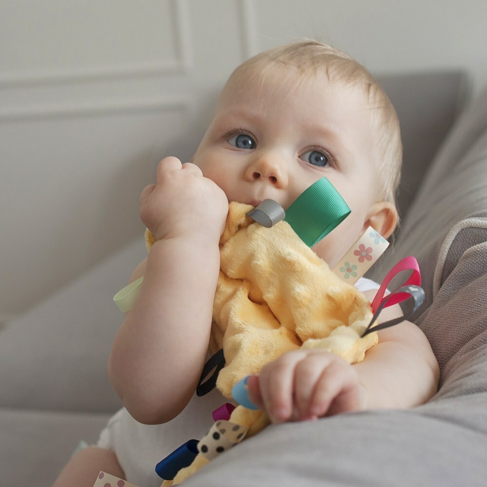 【原售價$896】La Millou波蘭 豆豆安撫巾｜清恬芒果黃