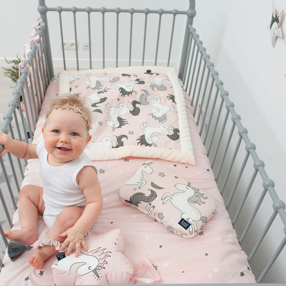 La Millou波蘭 拉米洛北歐風嬰兒床單(70x140cm)｜童話獨角獸