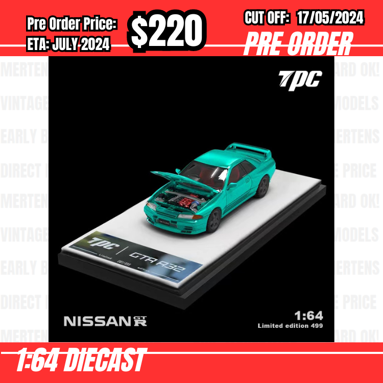 PO-$220 * Time Micro * 1:64 Nissan Skyline GTR R32 Carbon Green [OD14/05]
