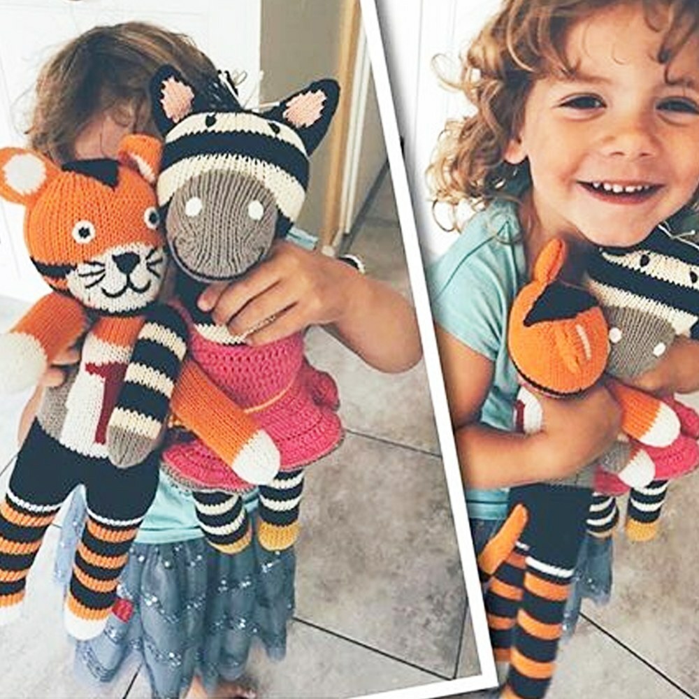 global affairs荷蘭 童話手工編織安撫玩偶2(36cm)｜斑馬妹