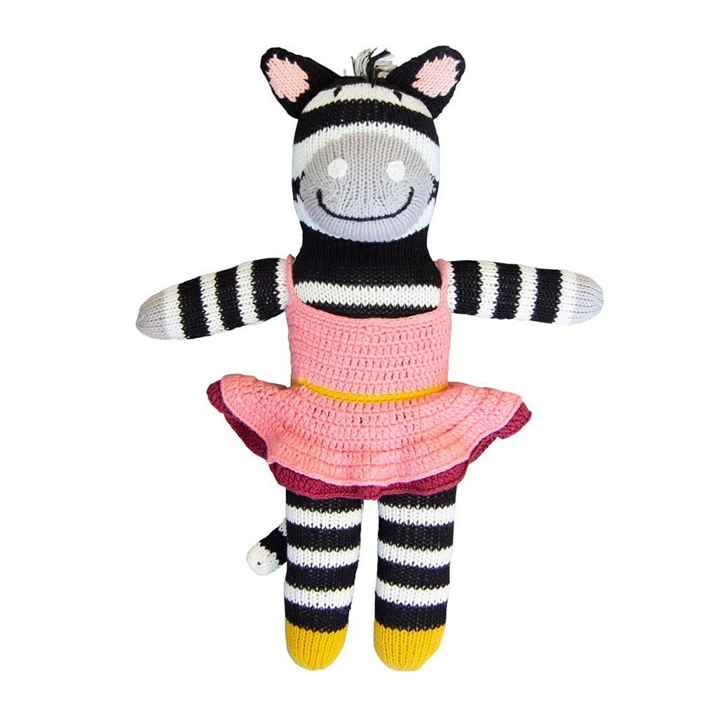 global affairs荷蘭 童話手工編織安撫玩偶2(36cm)｜斑馬妹