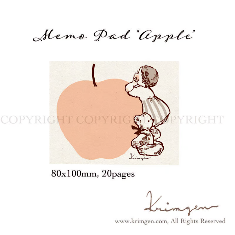 Krimgen Memo－Apple | **4 sheets**