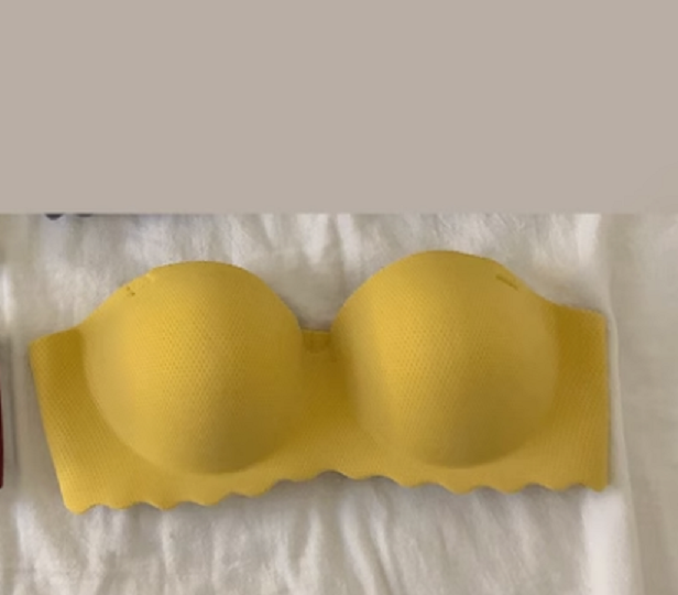 爆款無痕聚攏無鋼圈收副乳胸圍(黃色）（尺碼:32-38)(下單後聯絡客服確認發貨尺碼)