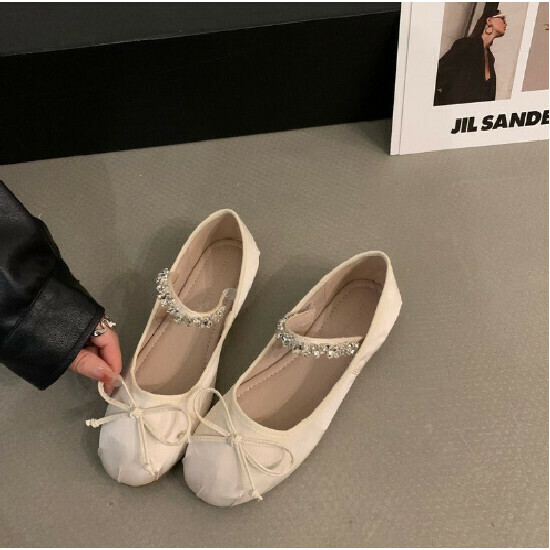 熱賣瑪麗珍單鞋【米白色】【35-39碼】(下單後請聯絡客服確認發貨尺碼)